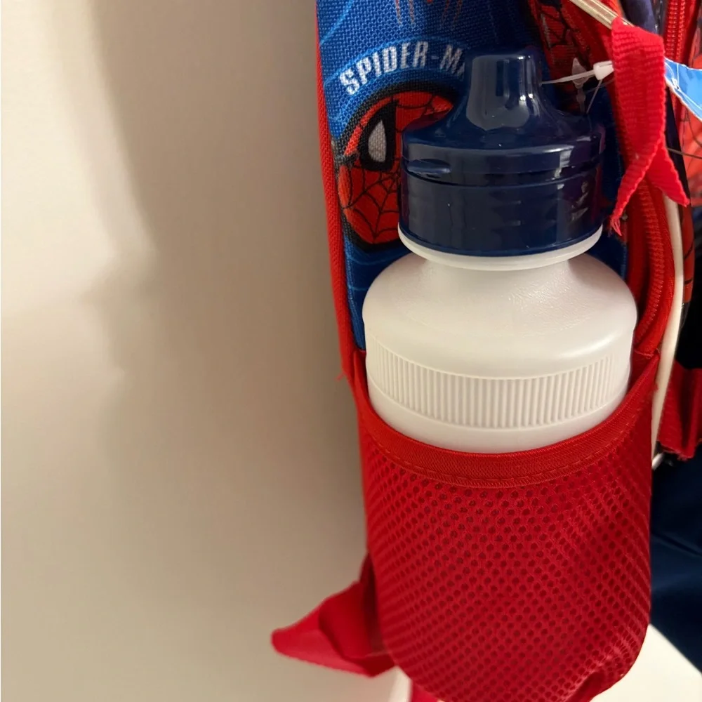 NEW Bioworld Marvel Spider-Man 5 Piece School Backpack Lunchbox & Water Bottle